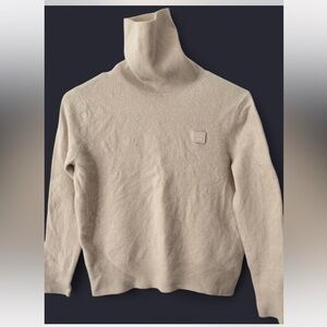 Acne Studios Kurtle Turtleneck Face Patch Wool Sweater in XS